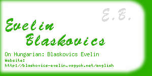 evelin blaskovics business card
